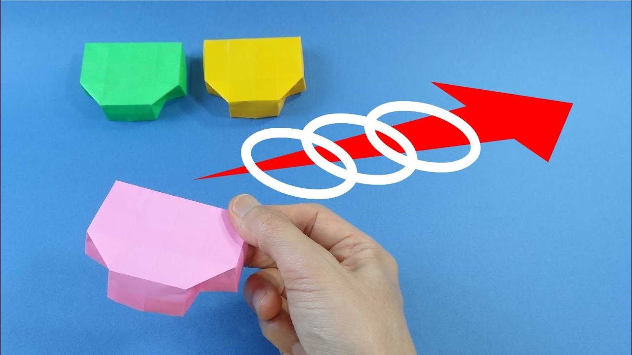 折り紙おもちゃ「パンツフリスビー」Origami Toy 