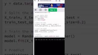 Train your first ML model in 30 seconds using Python and scikit-learn 🔥👈 #programming #python