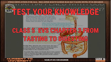 CLASS 5  EVS CHAPTER 3 FROM TASTING TO DIGESTING