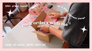 packing orders for my small business 🌈✨1.5 hour real time pack/study with me | asmr | emmasrectangle