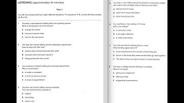 Listening B2, FCE 1 (2015), Test 4, Part 1