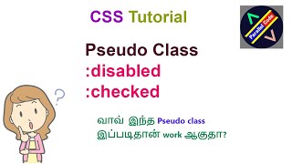 #7 Pseudo Class | How to style the element checked or disabled in css tamil | Parallel Code