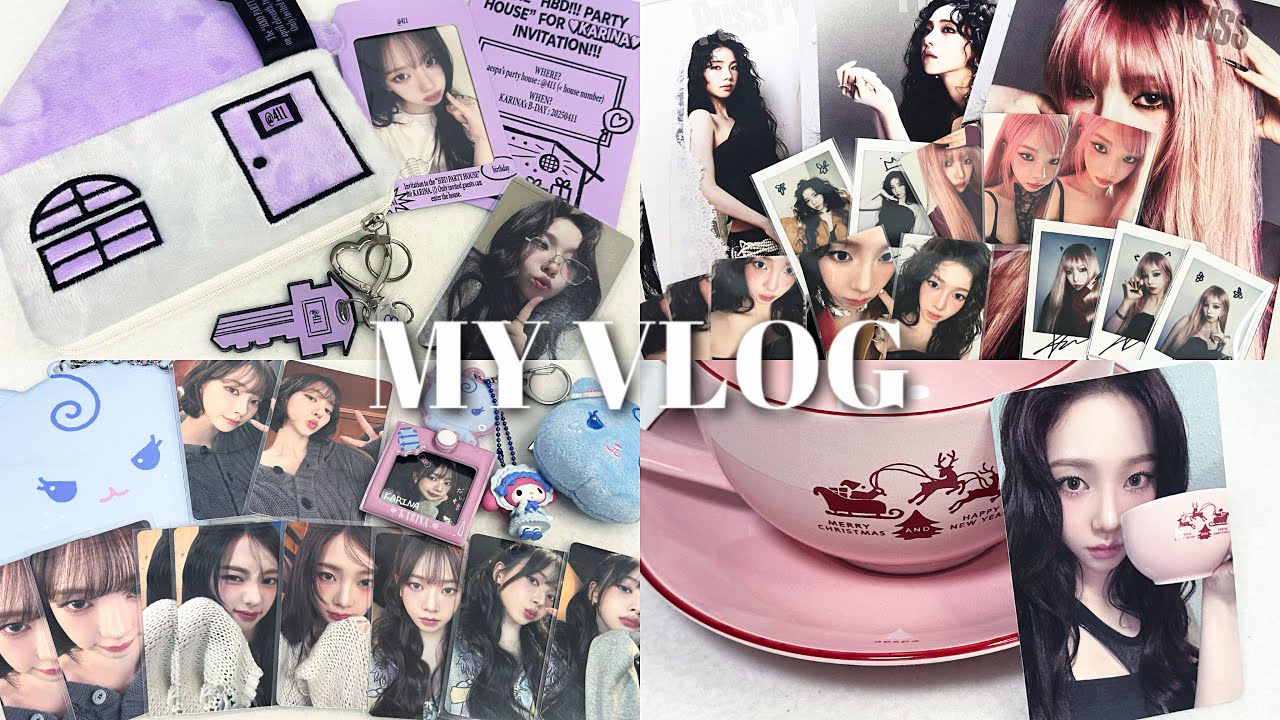 【MY VLOG】#14 MD祭りラスト‼︎一気に開封した1日 ( ՞⸝⸝⸝ᴗ ̫ ᴗ՞) | 에스파 마이로그 엠디깡 | 開封動画 グッズ開封 トレカ収納 |