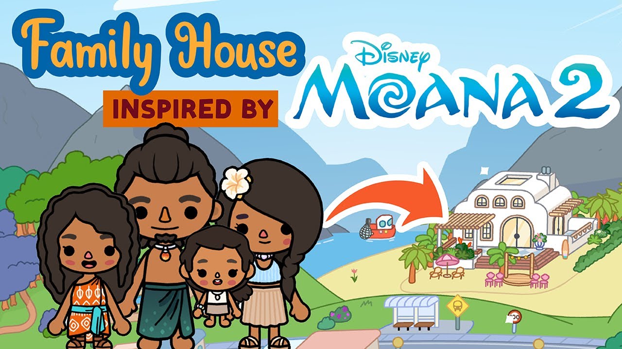 Disney MOANA 2 inspired Beach Family House COASTAL Cute Simea not FREE TOCA BOCA WORLD Home Ideas
