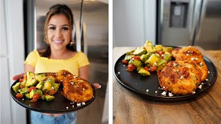 THE BEST TORTITAS DE PAPA y QUESO WITH CALABACITA SALAD | Cheesy Potato Cakes