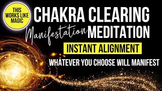 Chakra Clearing Meditation | THIS WORKS LIKE MAGIC! |  Clear Your Chakras + Manifest Anything