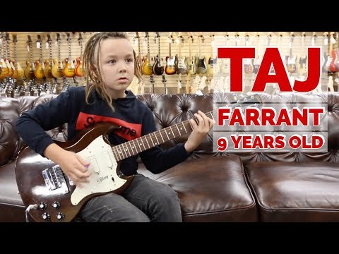 9-years-old-taj-farrant-playing-a-1968-gibson-sg-3-melody-maker-at-norman's-rare-guitars