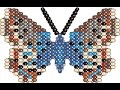 Beaded Butterfly Meleageria Daphnis (parallel weaving with wire)