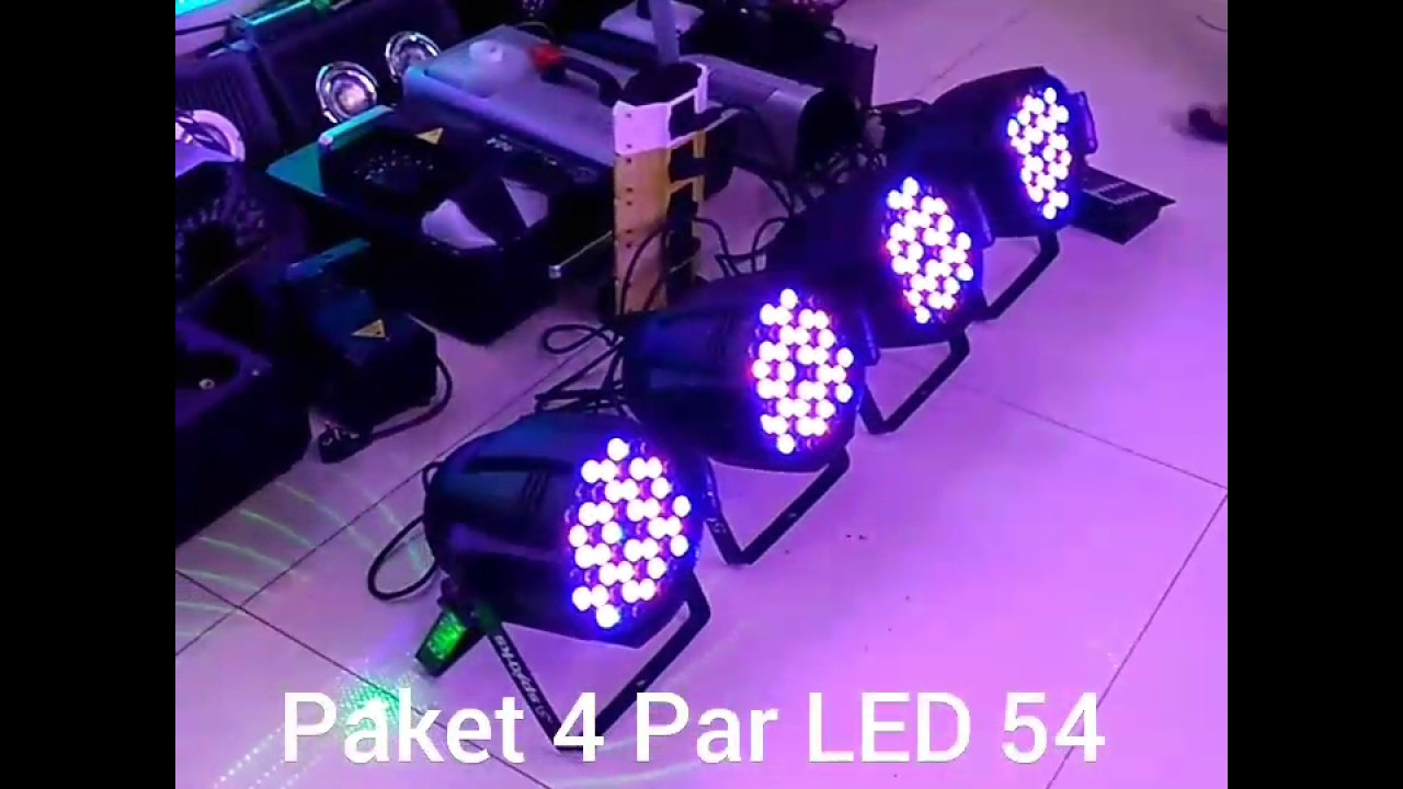 Paket 4 Par Led 54 Prima Jaya Led Youtube