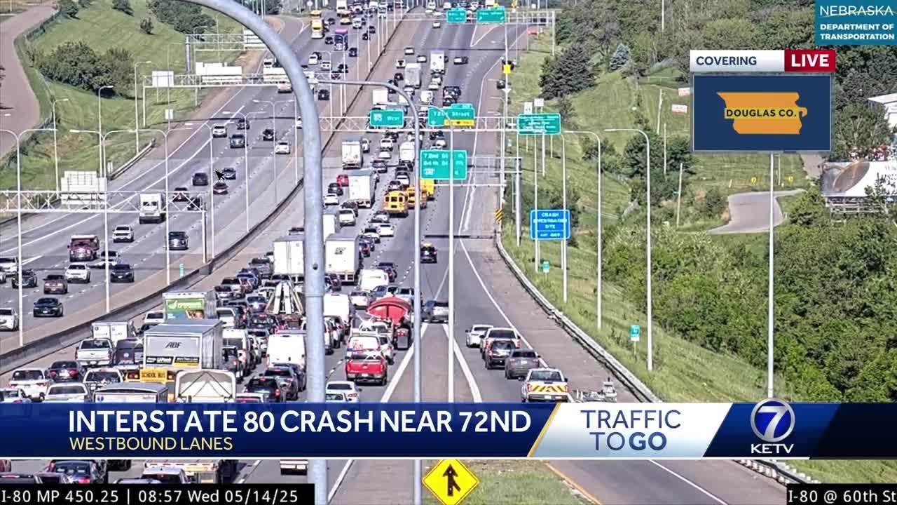 Multiple vehicle crash causing traffic delays on Interstate 80 - YouTube
