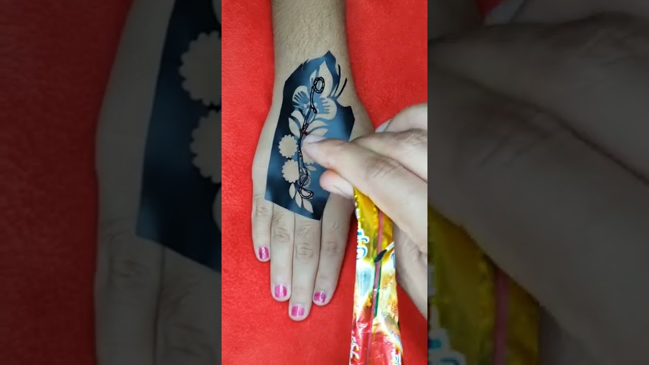 beautiful sticker mehndi design #shorts