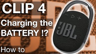 Charging the Battery of JBL Clip 4 Bluetooth Speaker How to 4K