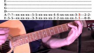 Video thumbnail of "How to Read Guitar Tab Tabs Tablature for Beginners Lesson on Guitar Notation"