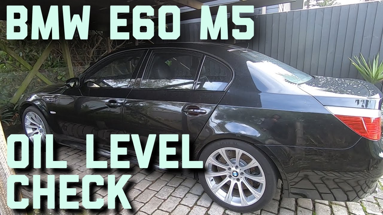 BMW E60 M5 Oil Level Check YouTube