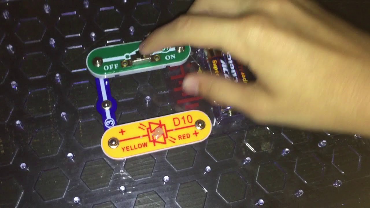 Snap Circuits Parts Spotlight | Red/Yellow Bicolor LED (D10) - YouTube