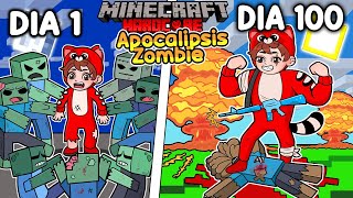 🧟Sobreviví 100 DÍAS en un APOCALIPSIS ZOMBIE en Minecraft HARDCORE!