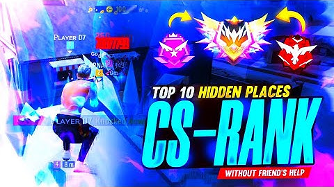 TOP 10 HIDDEN PLACES FOR CS RANK🤫 || Bermuda Map Top 10 Hidden Places | Without friends & gloowall