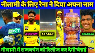 IPL - S Raina in Mini Auction, CSK Release R Hangargekar, 1.5 Lakh Audience, CSK Release Players