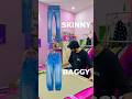 Skinny jeans vs baggy jeans pattern making #shorts #patternmaking