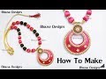 How to make silk thread necklace //  bridal necklace making with silk thread // DIY