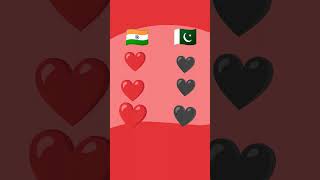 India wala red heart / Pakistan wala black heart
