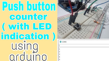 Controlling multiple LED with single push button using Arduino || push button counter using arduino