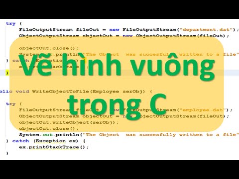 Video Lập trình C - Bài tập dùng vòng lặp vẽ hình vuông đặc,... - youtube