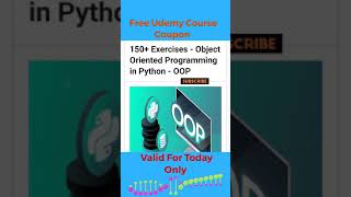 150+ OOPs Exercise Python Programming free Udemy Certificate Course coupon code  #shorts