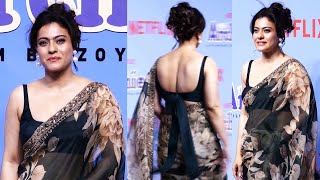 Kajol Flaunts Her Curves In Backless Saree At The Archies Premiere