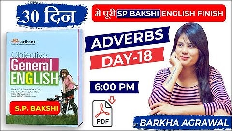 30 दिन में पूरी SP Bakshi English FINISH by Barkha Agrawal || Day 18  || LAB