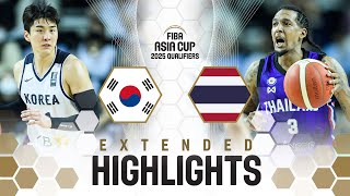 Korea 🇰🇷 vs Thailand 🇹🇭 | Extended Highlights | FIBA Asia Cup 2025 Qualifiers