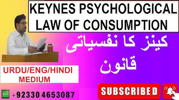 Keynes Psychological Law of consumption (A complete guide) || No need of book after watching this