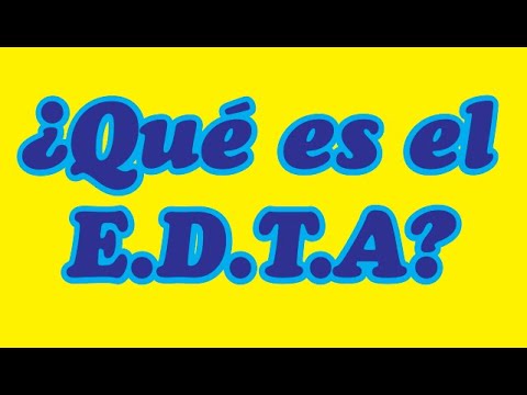 Video: ¿Qué es edta en química?