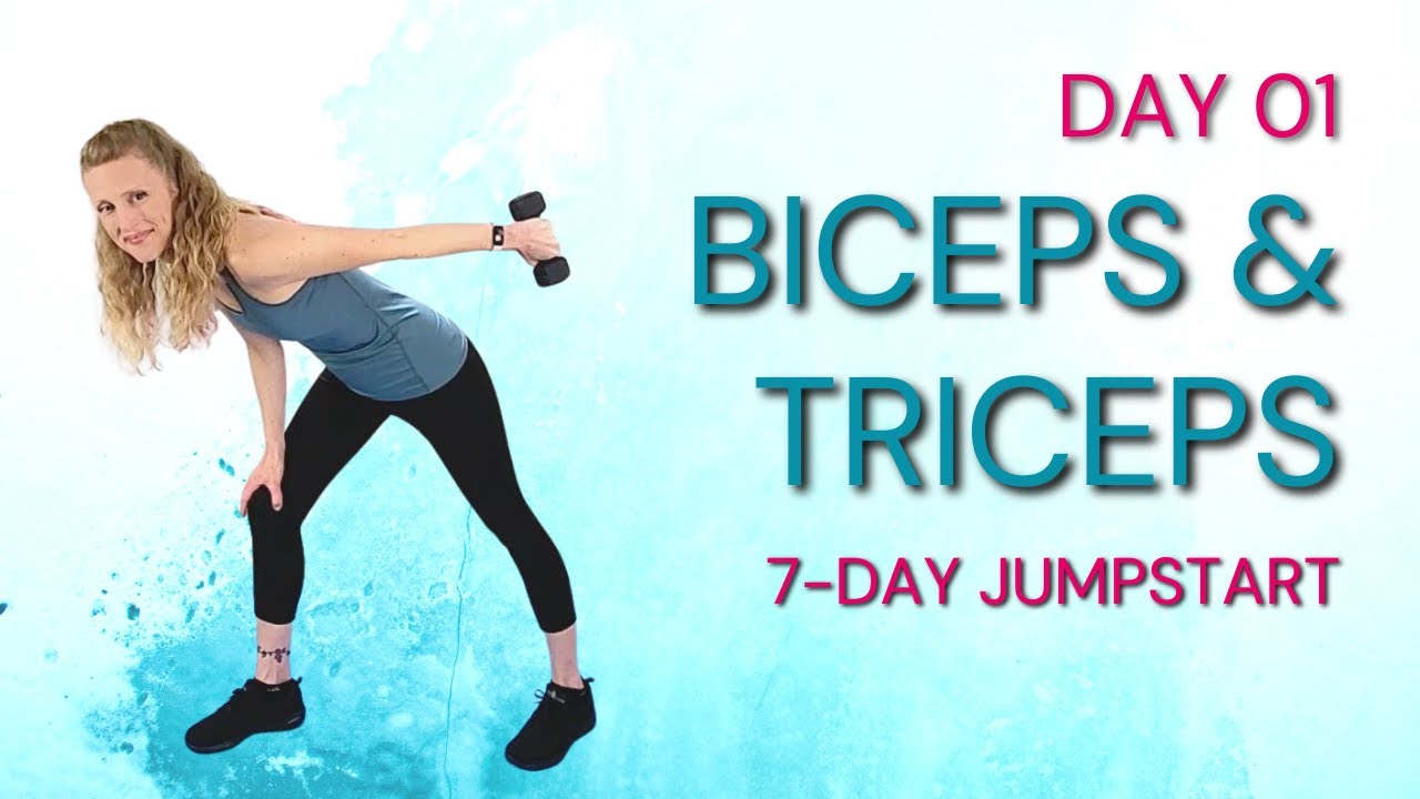 Biceps & Triceps At Home Dumbbell Workout (7-Day Strength Training ...