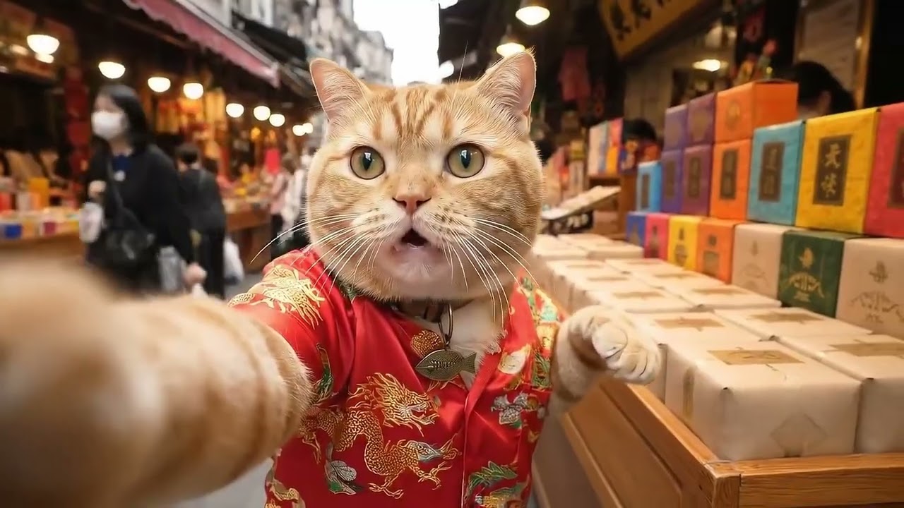 A ginger cat from China's vlog