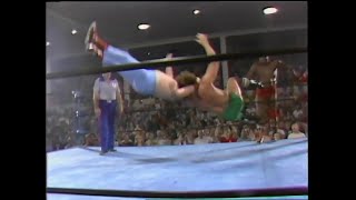 Bob Orton Jr, Mike Rotunda & Rufus R Jones Vs Magic Dragon, Jacques Goulet & Tom Lintz