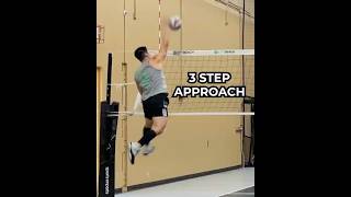 Step by step through the 3-step approach 😅 What part gives you the most trouble? #volleyball