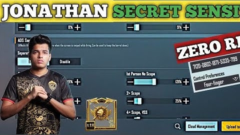 FINALLY REVEAL 😱 JONATHAN GAMING SENSITIVITY HOW TO BECOME PRO WITH JONATHAN SENSITIVITY ⚡