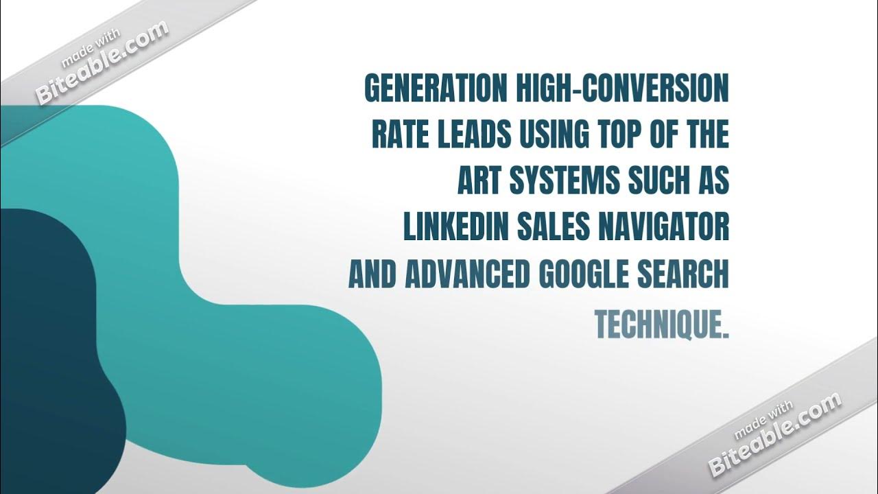 Fiverr Lead generation gig promotional create biteable video YouTube