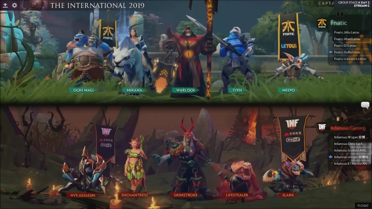 FNATIC vs INFAMOUS - The International 2019 - Group Stage