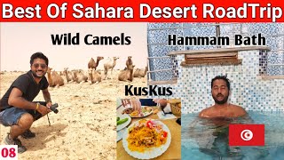 Chased By Wild Camels Followed By Cheapest Hammam Bath In The World 🇹🇳. #IndianInTunisia