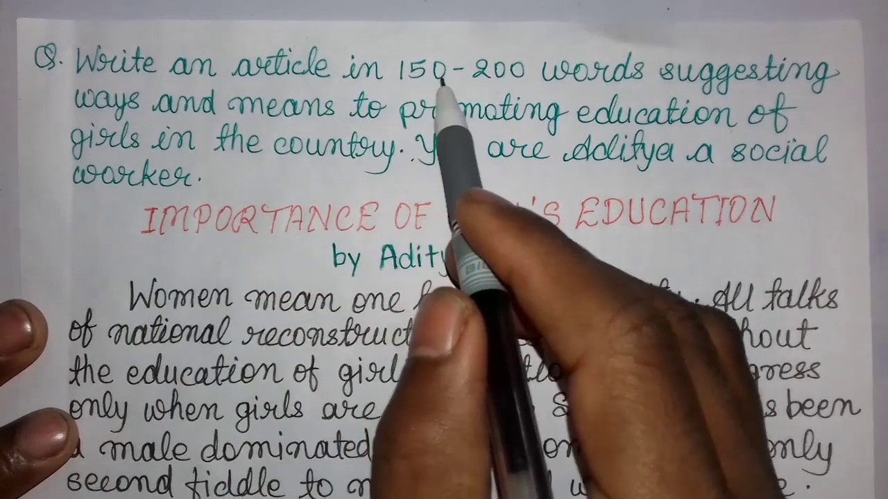 importance of female education essay 100 words