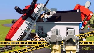 PLANE CRASH MYSTERY!  Brick Rigs Multiplayer Gameplay  Lego Police roleplay