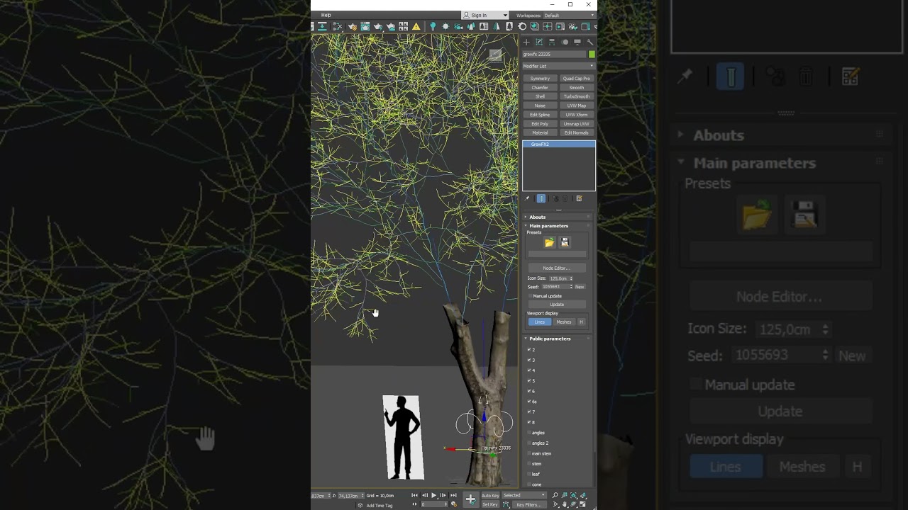 Процесс создания 3d моделей деревьев в 3DsMax и GrowFX      
