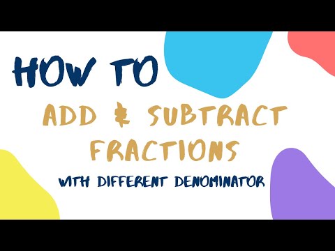 How to Add and Subtract Fractions (with different denominator) | Math-matic TV