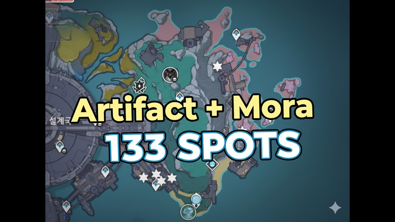 원신 폐지런 B루트 133개 성유물 + 모라 같이