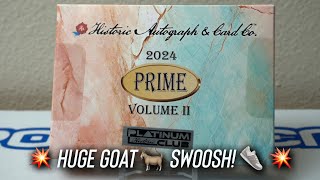 2024 Historic Autographs Prime Ii Platinum Club Box Break Dna Hair Cards Huge Goat Swoosh