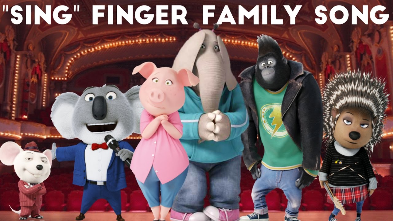 Sing 2016 Movie Finger Family Song Nursery Rhyme Ash Johnny
