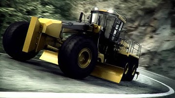 3D Model of Motor Mining Grader Caterpillar 16M Review