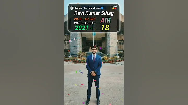 Ravi kumar sihag clear upsc cse 2021  with all india rank 18